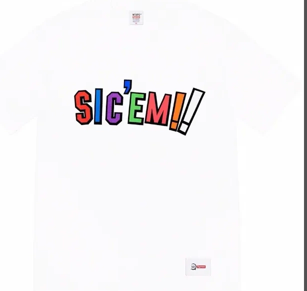 Letter White Tee Black S ￥99 M XL L and WTAPS Color  Sic'em! 21FW 0623
